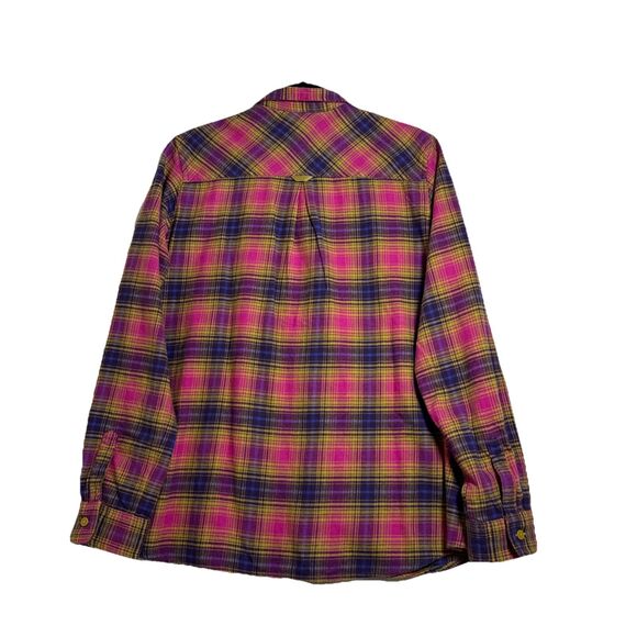 Burton Grace Long Sleeve Flannel Women’s Size Large Fuchsia Plaid - Picture 4 of 13